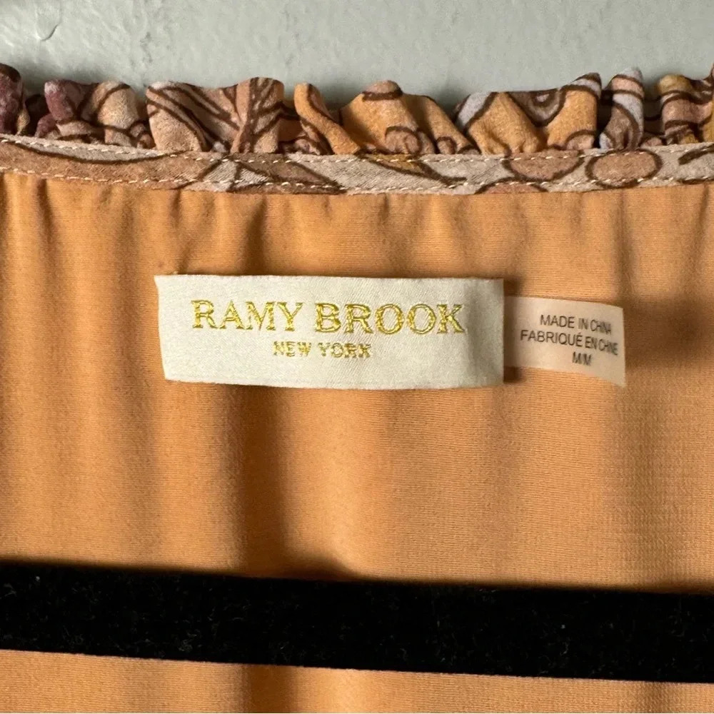 Ramy Brook Paisley Mini Dress in Earth Tones - Picture 7 of 9